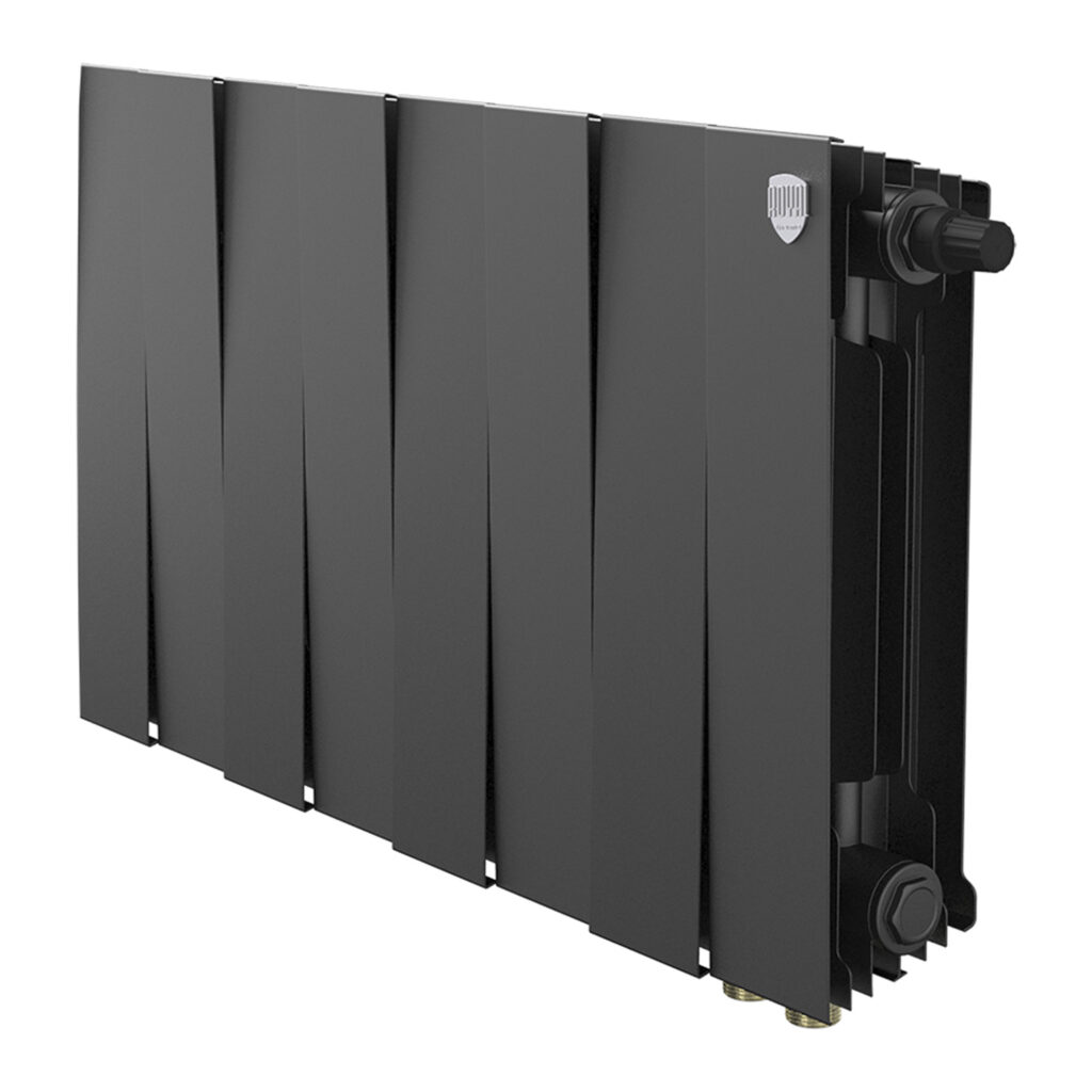 Радиатор биметаллический Royal Thermo PianoForte 300 Чёрный VR80 - 8 секц.