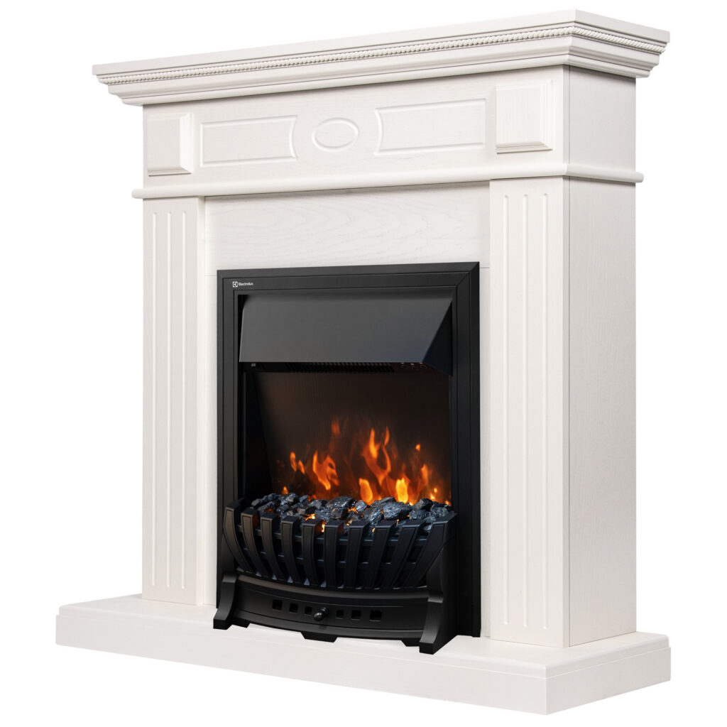 Каминокомплект Firelight: Очаг Classic EFP/P-1020LS, портал Bianco Classic шпон белёный дуб